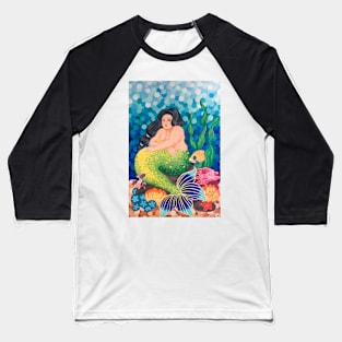 Halelehua Mermaid Hawaiian Goddess Baseball T-Shirt